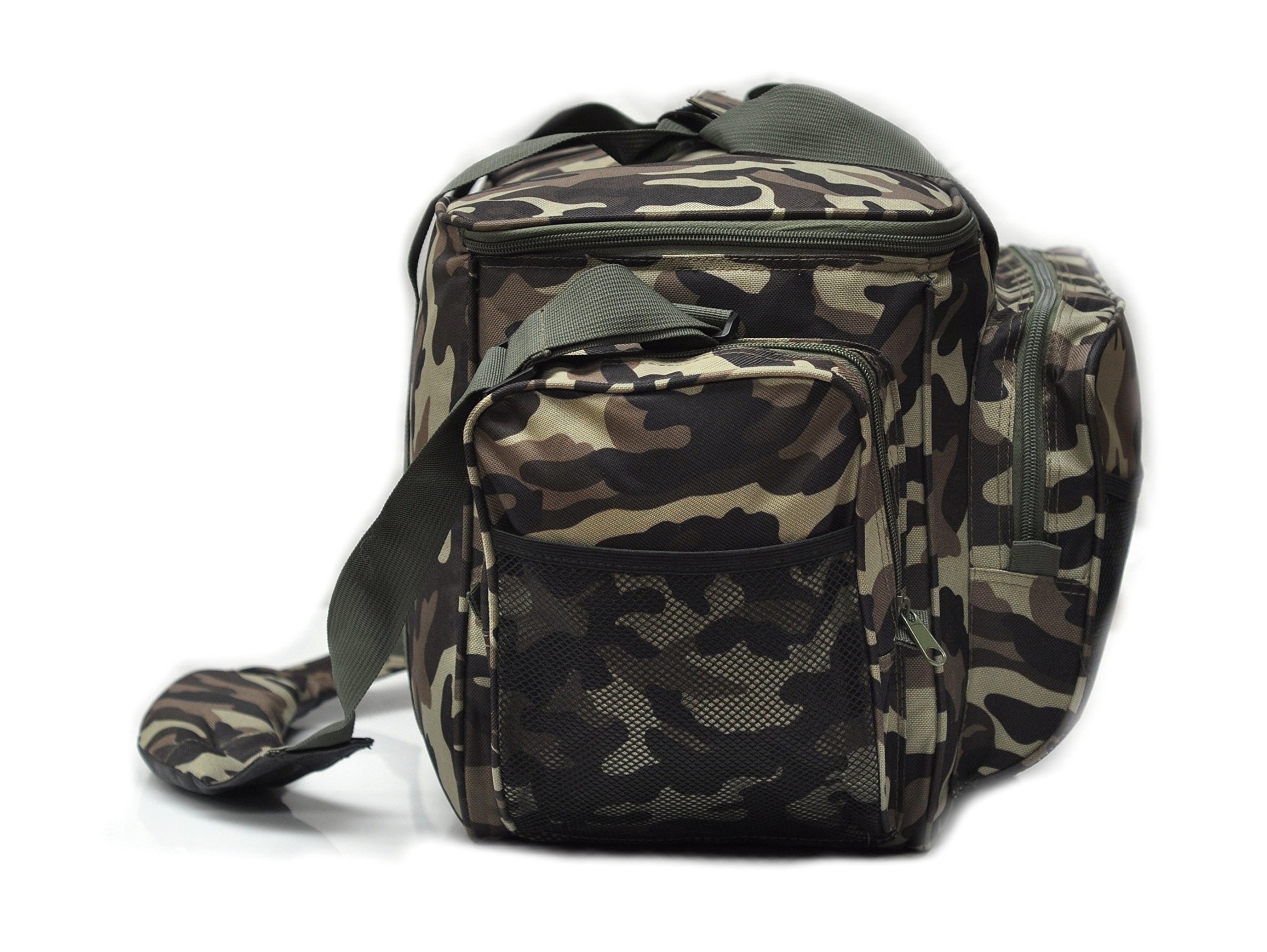 Grand sac fourre-tout de pêche isolé camouflage foolsGold