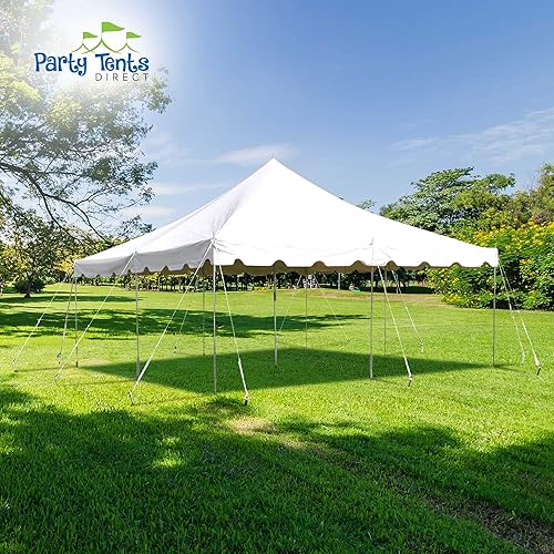 Miniatura 7 de Party Tents Direct Tienda de campaña estándar de 20 x 20 pies para fin de semana, tienda de campaña fácil con capacidad para 80 personas, toldos al