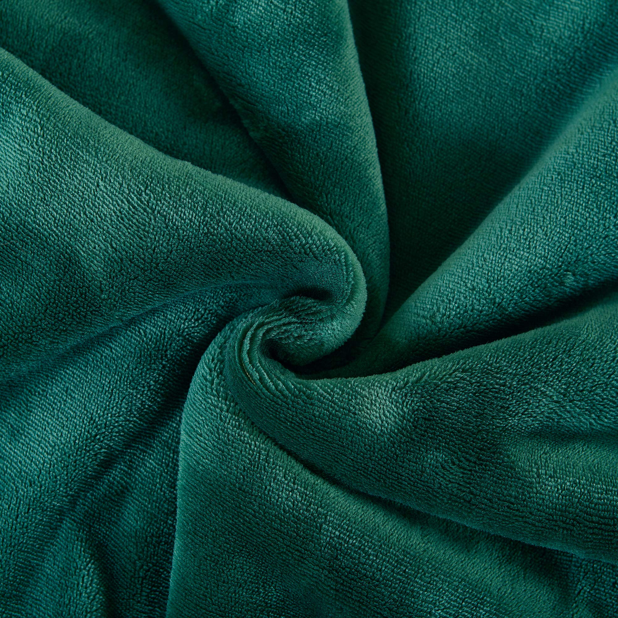 SOCHOW Coperta Plaid in Pile Sherpa, Verde 150 x 200 cm Coperta di Peluche Super Morbida e Lussuosa a Doppio Strati