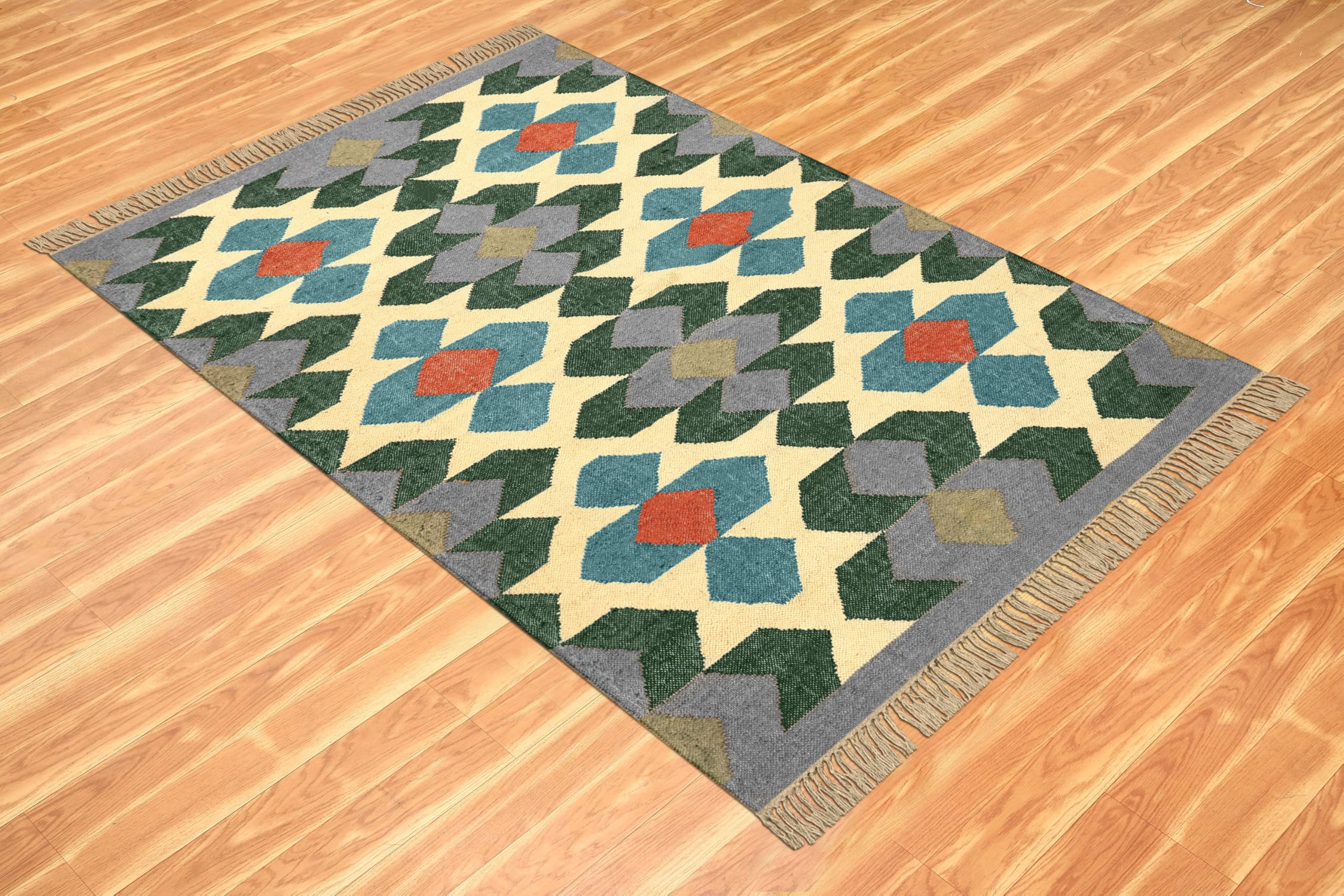 Tappeto Kilim da 6,3 x 15,2 cm, ecologico, tessuto a mano, in juta, ideale per interni ed esterni, perfetto per cucina, ingresso, corridoio e scale
