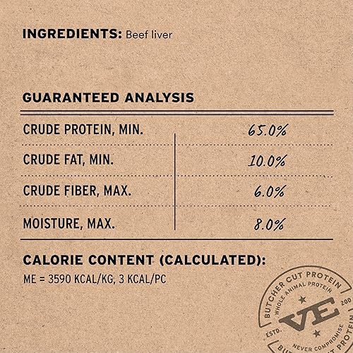 Miniatura 3 de Vital Essentials Golosinas crudas liofilizadas para perros de un solo ingrediente, hígado de res, 15 onzas