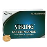 Alliance Rubber 24275 Sterling Rubber Bands Size #27, 1 lb Box Contains Approx. 2400 Bands (1 1/4" x 1/8", Natural Crepe) , Beige – view 1