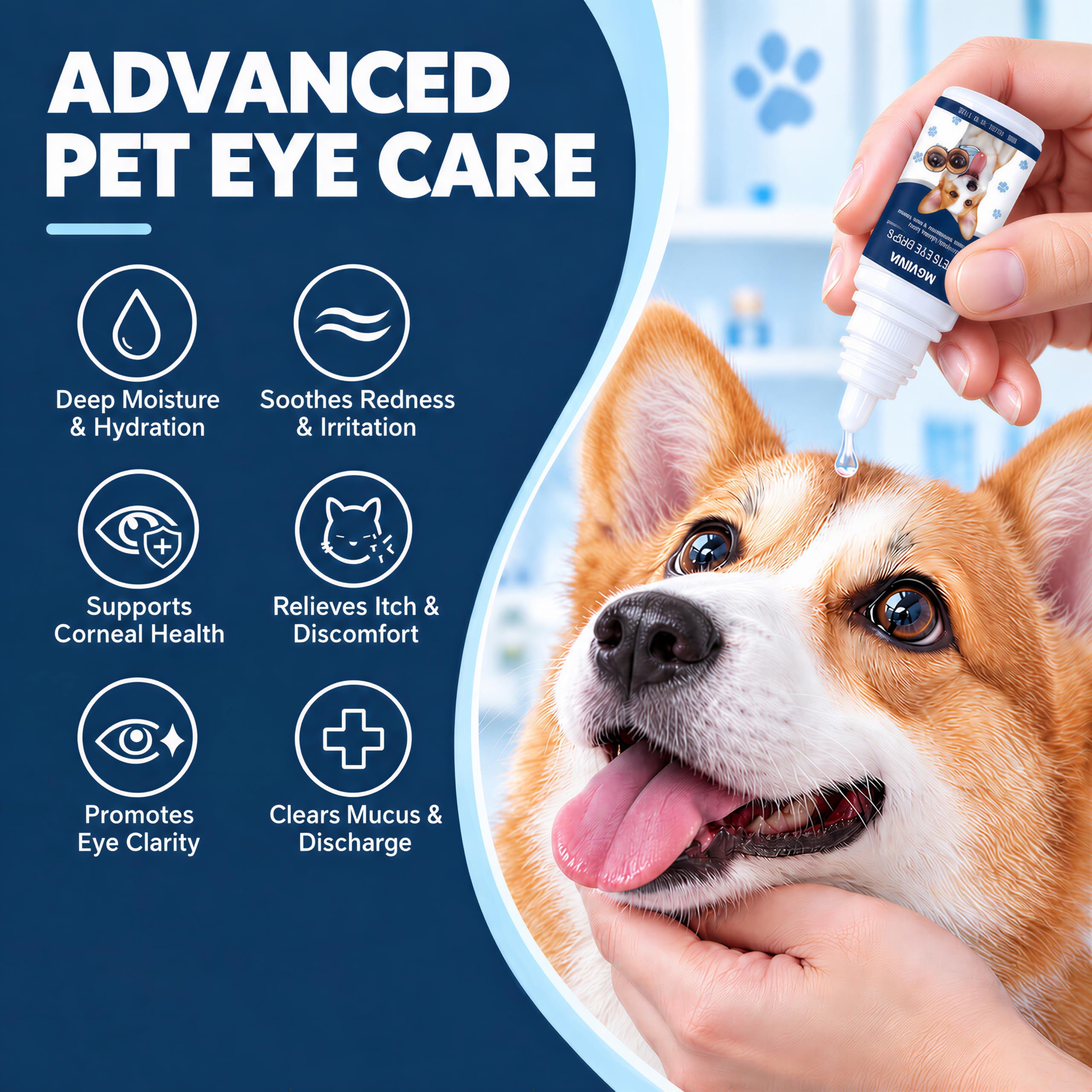 Cataract Drops for Dogs & Cats, Eye Drops for Relieving Itching & Irritation, Vet Recommend Eye Drops for Dogs Eye Infection Treatment, All-in-One Relief for Dryness Pink Eyes Vision Clarity (2 X10ml) — Amazon image 2