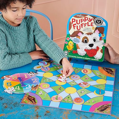 Miniatura 4 de eeBoo Puppy Fuffle - Un juego de conteo y estrategia simple, juego de mesa giratorio para niños, recoge juguetes y golosinas, preescolar, a partir