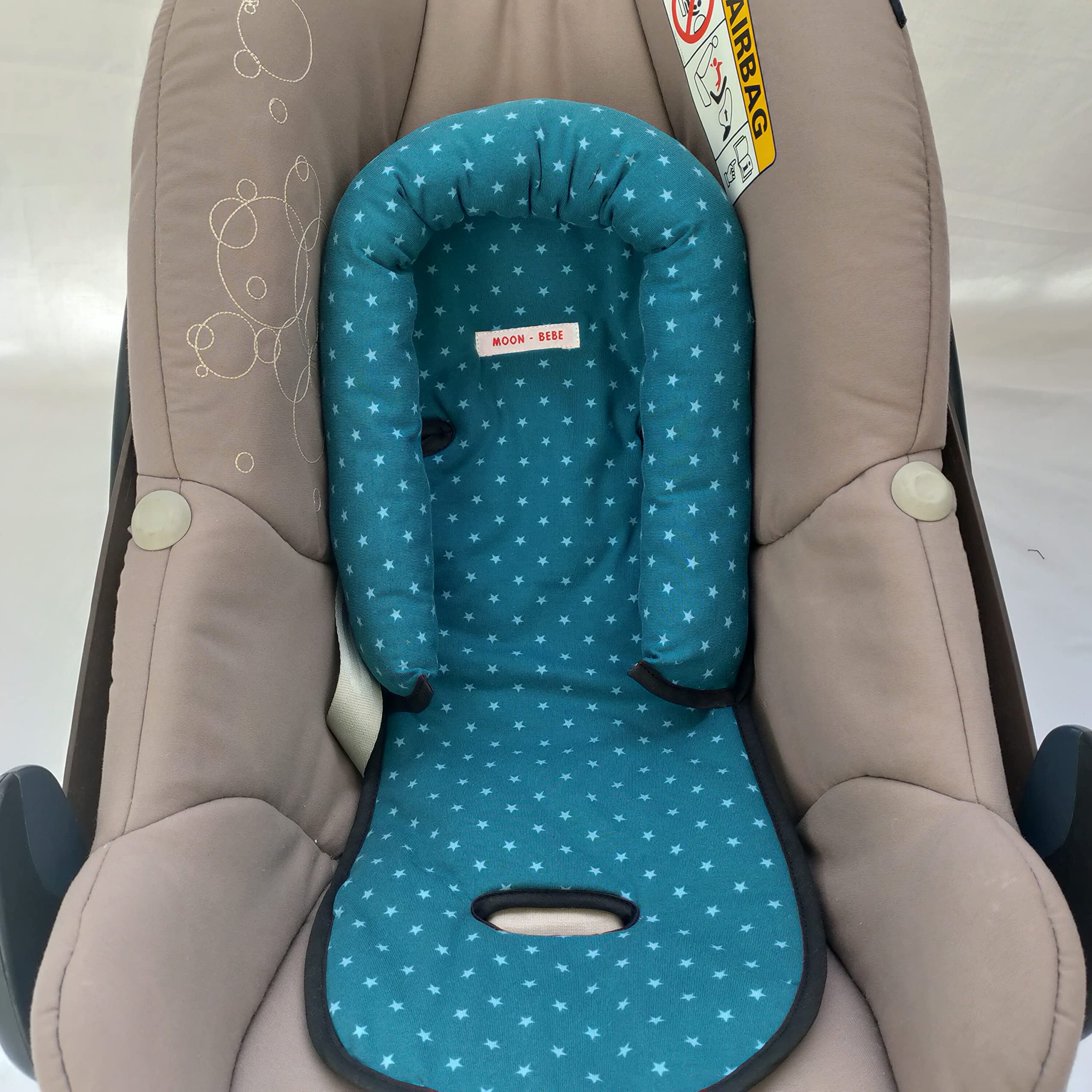 MOON-BEBE reducteur anti-allergique universel pour maxi cosi et poussette blanche (ROSE)