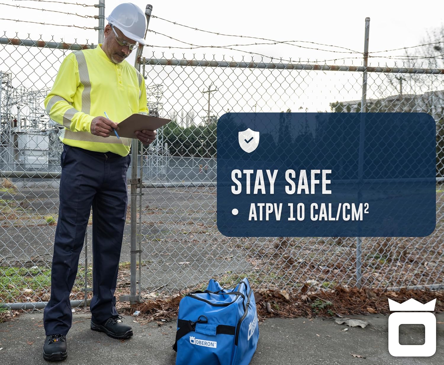 Oberon FR Arc Rated Hi Vis Safety Cargo Pants for Men - Flame Resistant & Reflective - 10 Cal - Pockets - Navy - Image 5