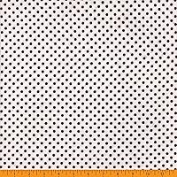 Vista 4 de Mook Fabrics Franela PRT Polka Dot, corte blanco/negro por The Yard