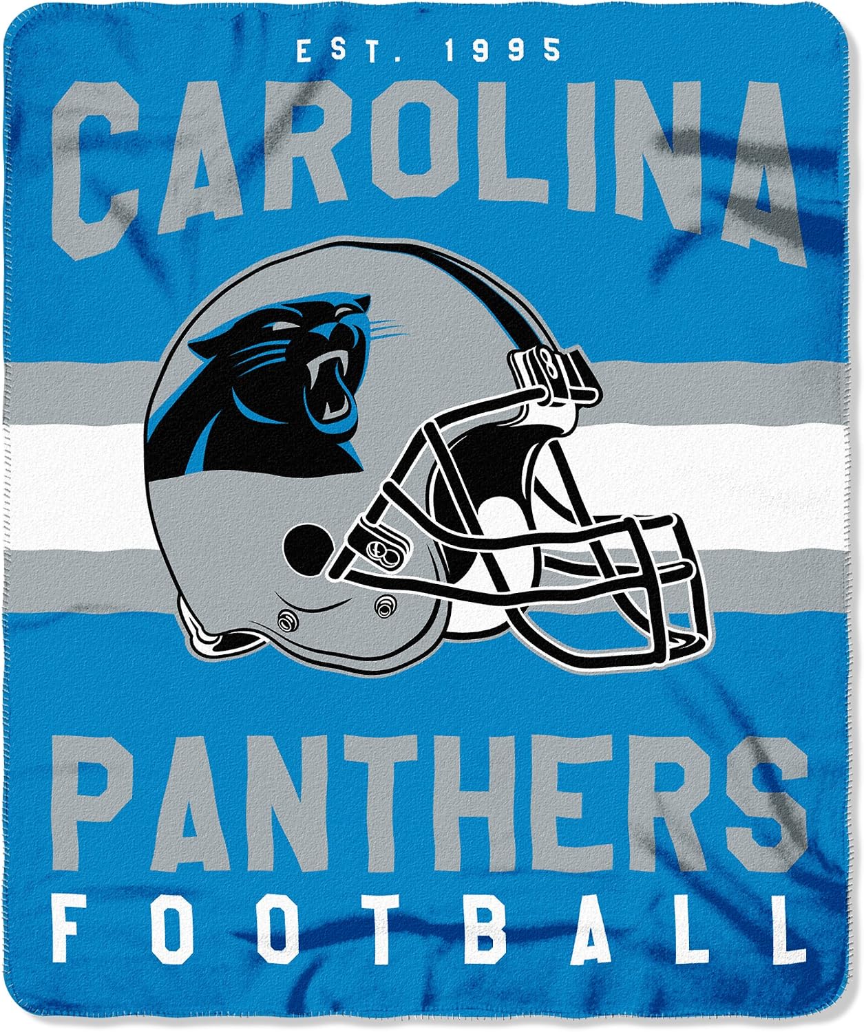 The Northwest Company The Northwest Company NFL Carolina Panthers Singular Fleece Throw, 50-inch by 60-inch, Blue