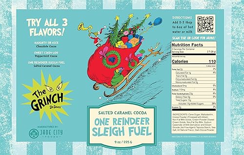 Miniatura 3 de JADE CITY FOODS Grinch Hot Chocolate - Un combustible de trineo de renos cacao con caramelo salado