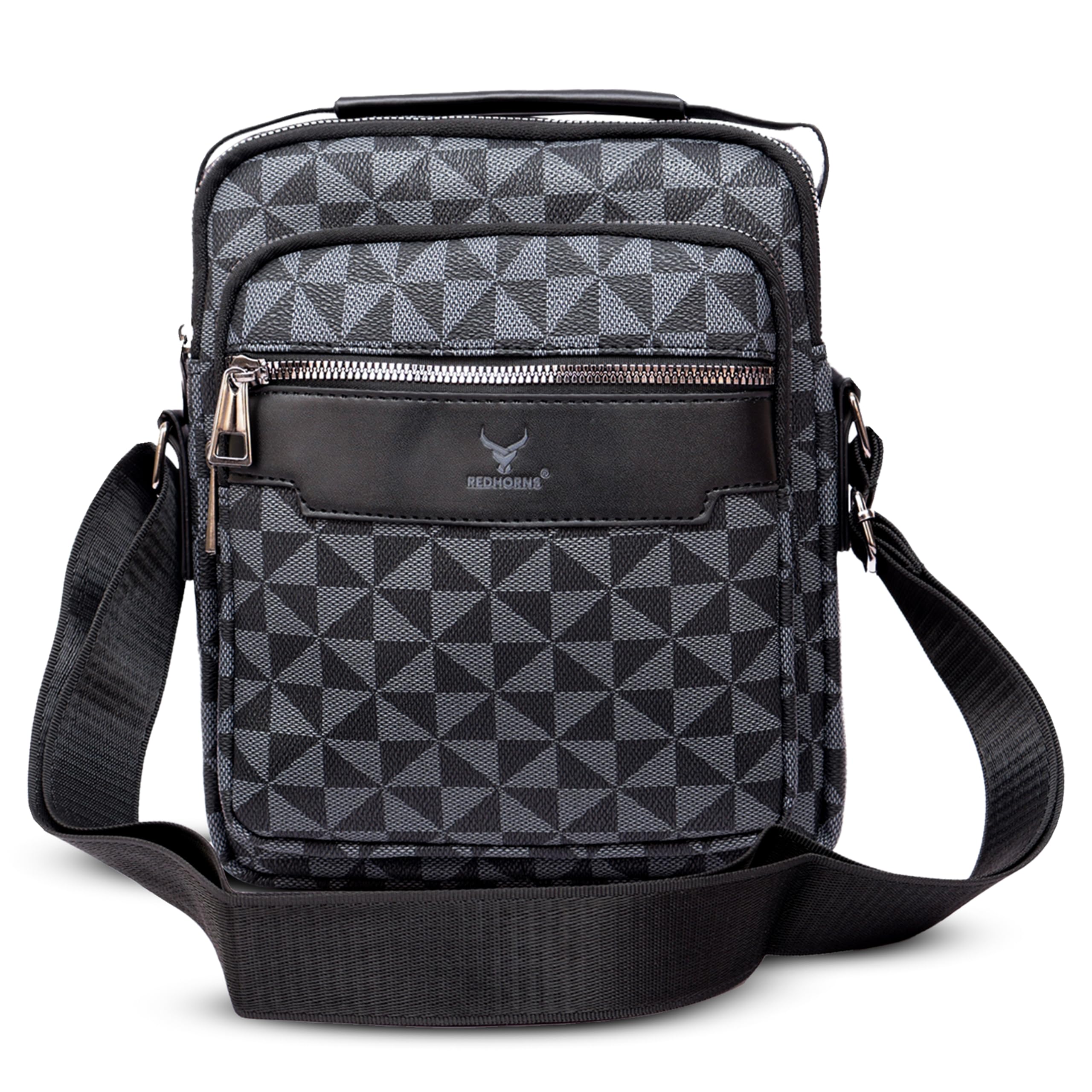 redhorns Faux Leather Printed Sling Bag for Men and Women Travel Crossbody Bag With Adjustable Shoulder Strap, Business Messenger Bag with 5 Zipper Pockets-picture-51