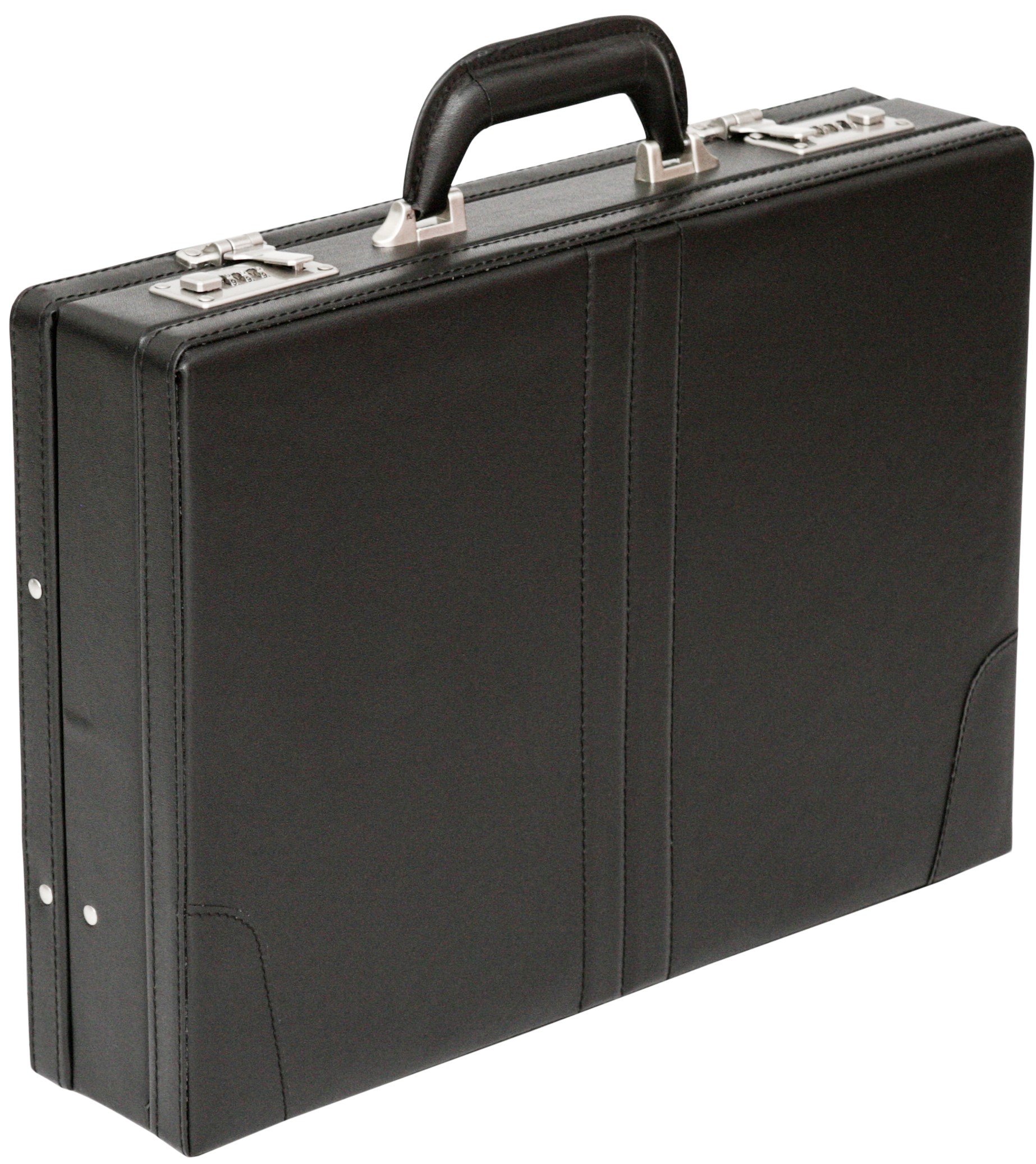Tassia Attache Leather Look Expanding Briefcase Business Briefcase