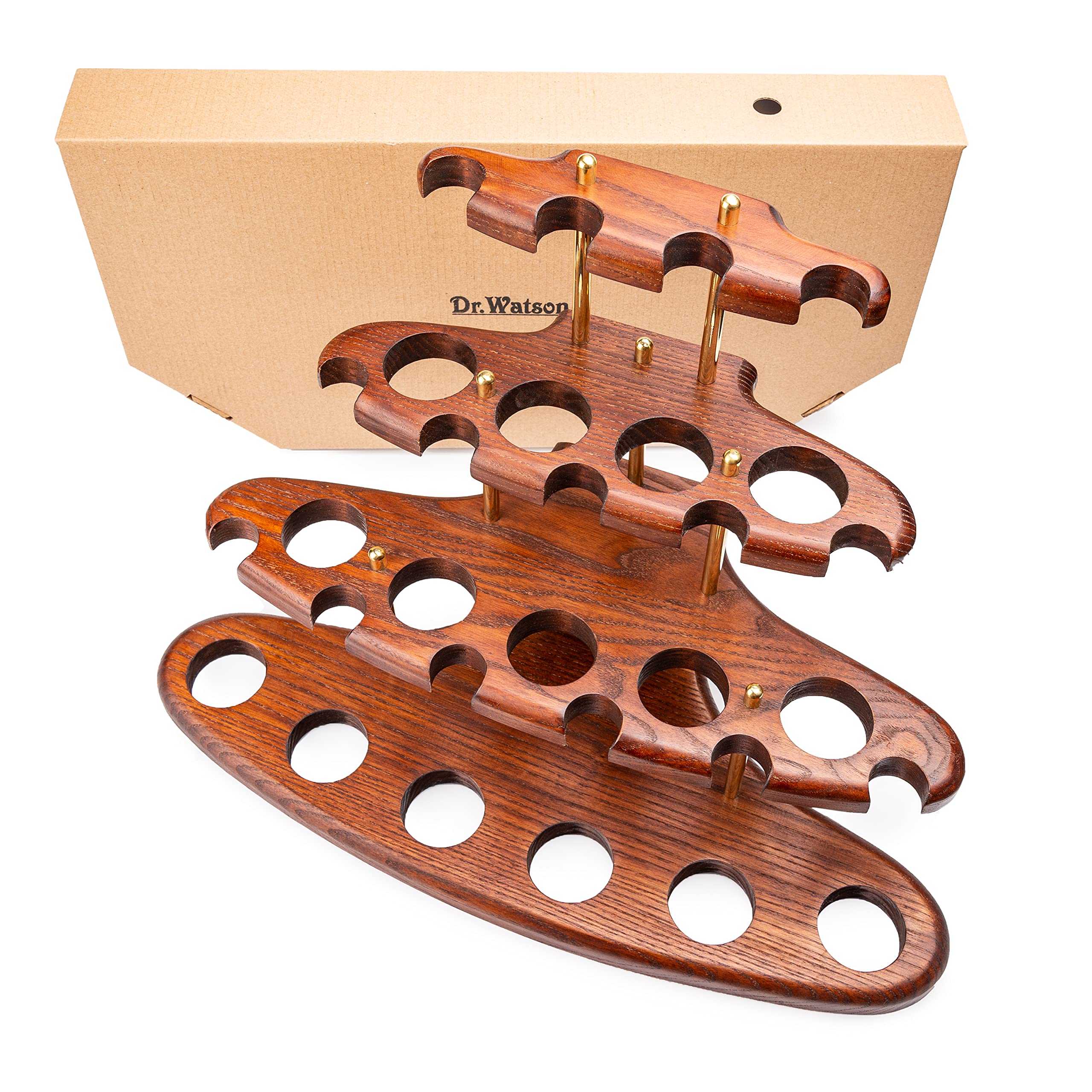 Dr. Watson Wooden Tobacco Pipe Stand Arch XV for 15 Tobacco
