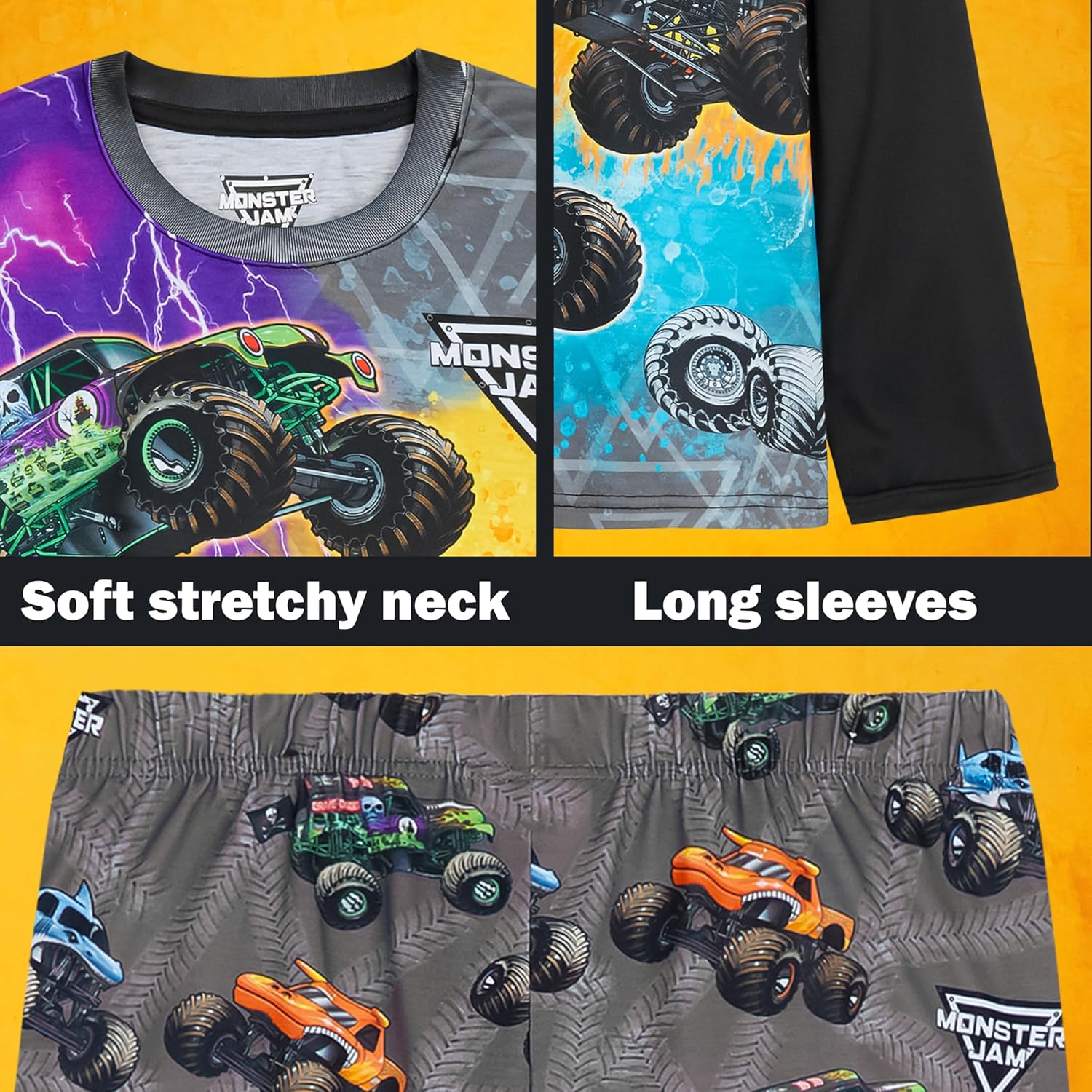 Get Trend Pajamas Set for Boys, 2-Piece Long Sleeve T Shirt, PJ Pants, Kids Lounge Sleepwear Set, Cozy Gifts for Boys - Image 4