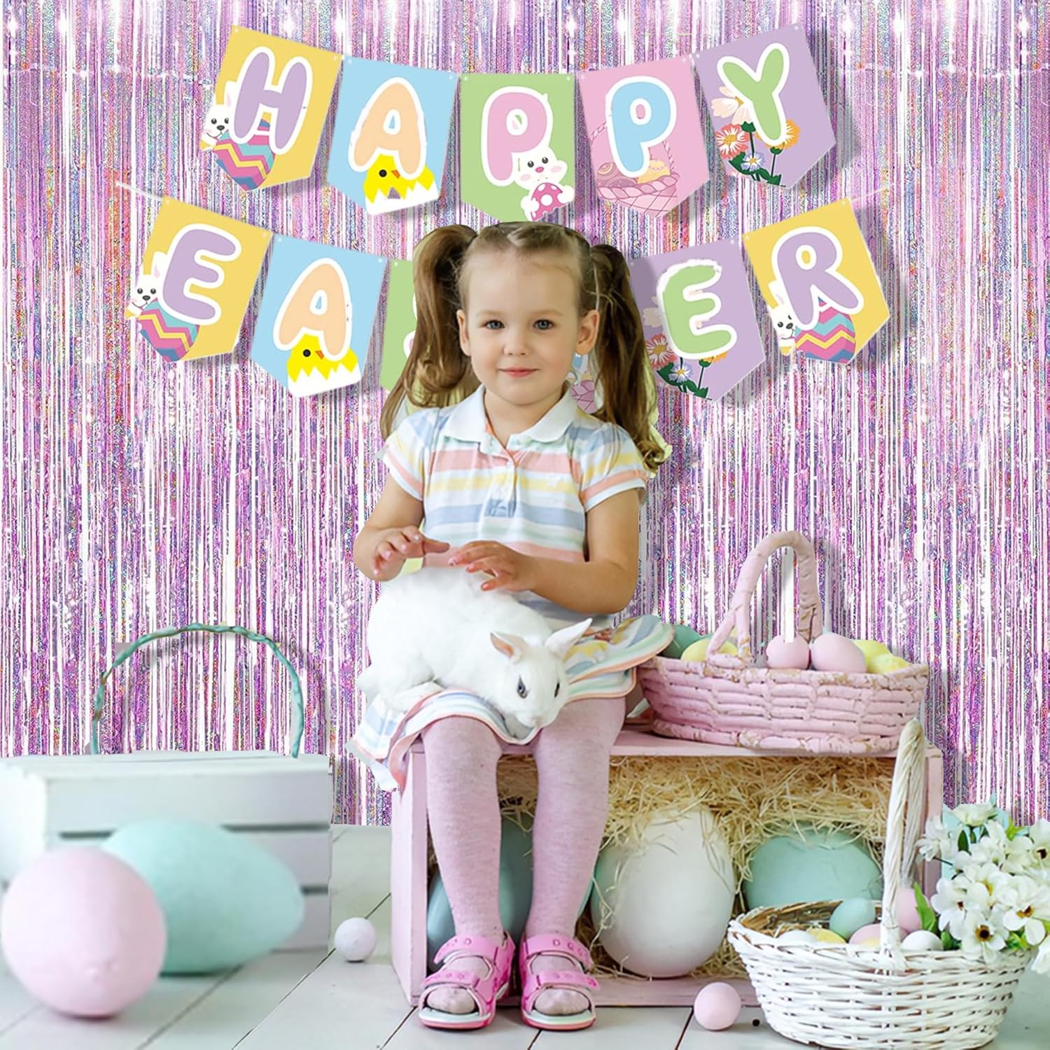 Pink Glitter Fringe Curtain