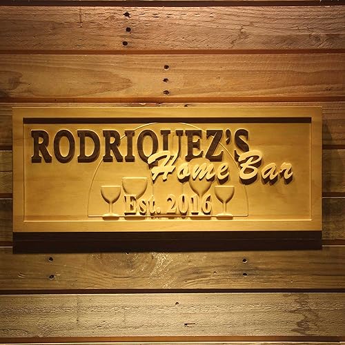 Miniatura 38 de ADVPRO wpa0389 - Letrero de madera grabado en madera con nombre personalizado para el hogar, grande, 26.75 x 10.75 pulgadas