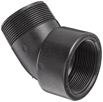 Banjo SL200-45 Polypropylene Pipe Fitting, 45 Degree Street Elbow, Schedule 80, 2" NPT Female x NPT Male