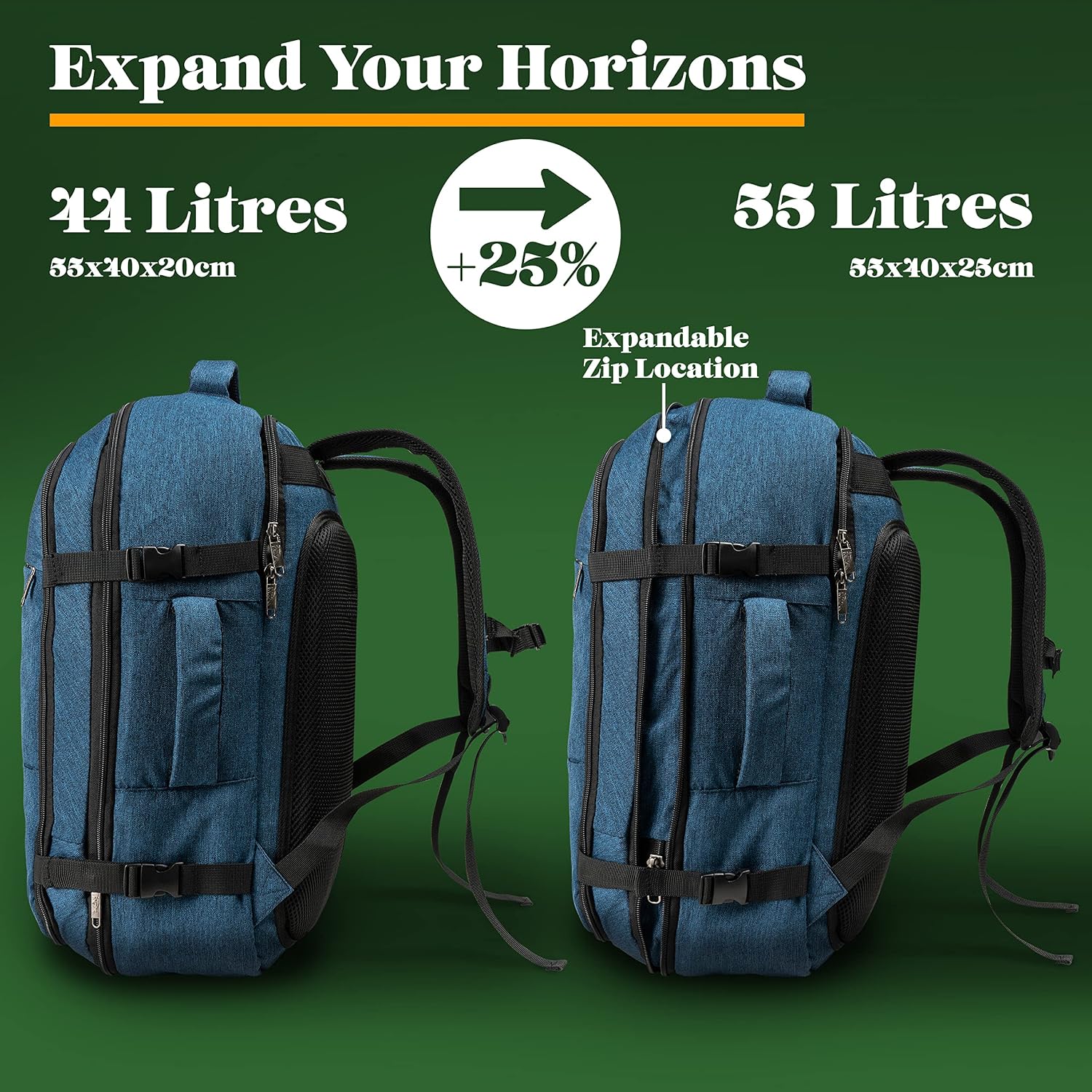 Cabin Max Uppsala Expandable Carry on Luggage with Built in Laptop Sleeve