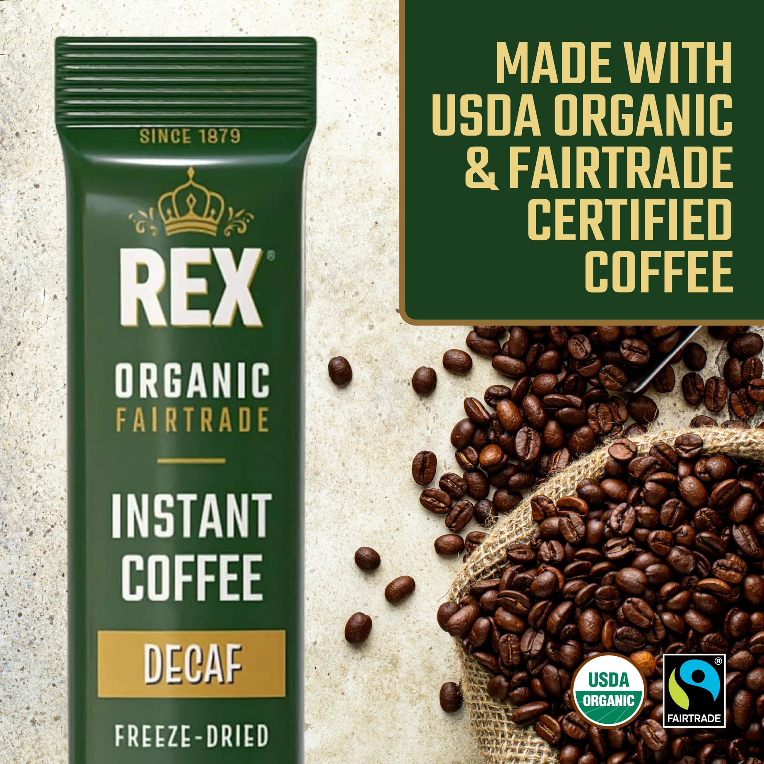 Amazon.com : Rex Coffee Organic Fairtrade Decaf Instant Coffee