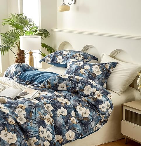 Miniatura 5 de Cupocupa Juego de edredón queen edredón de 7 piezas para cama tamaño queen edredón ultrasuave y ligero queen juego de cama floral para todas las