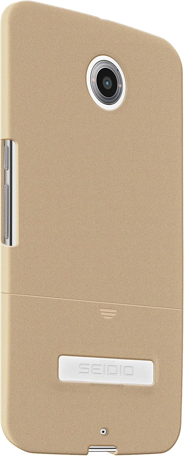 Seidio Surface Case with Metal Kickstand for Motorola Nexus 6 - Retail Packaging - Gold