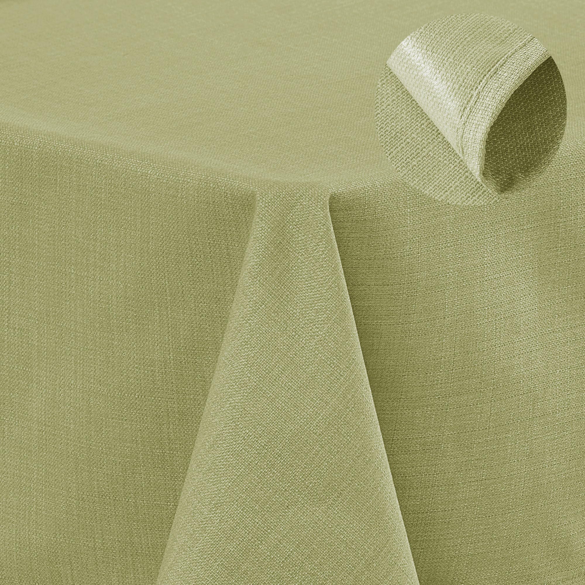 Deconovo Waterproof Table Cloth Faux Linen Square Tablecloth 130x130cm โ image 1