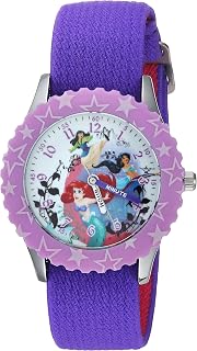 The Princess & The Frog Kids' WDS000200 Princess Mulan Analog Display Analog Quartz Purple Watch