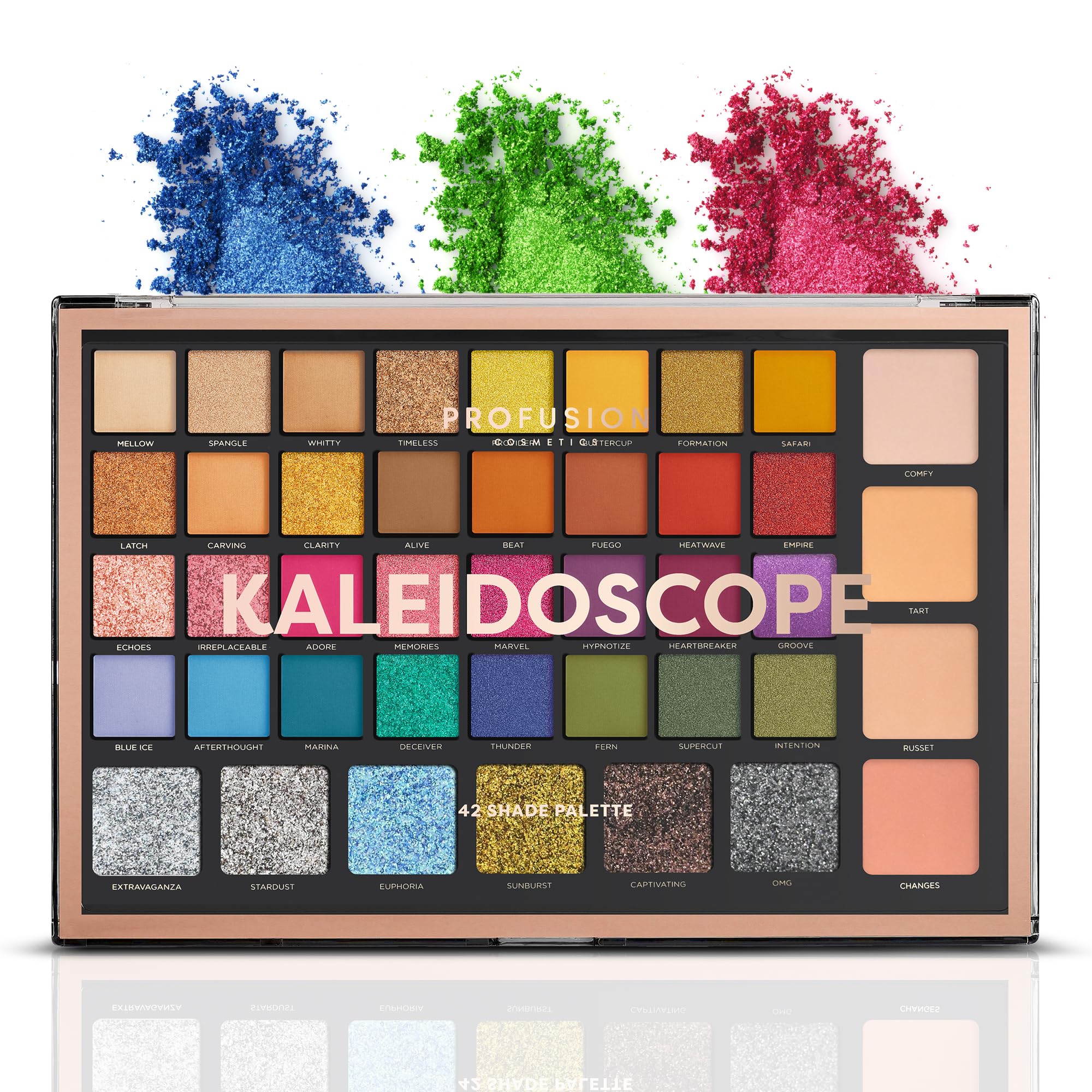 Profusion Cosmetics42 Shade Kaleidoscope Eyeshadow Palette, Multi