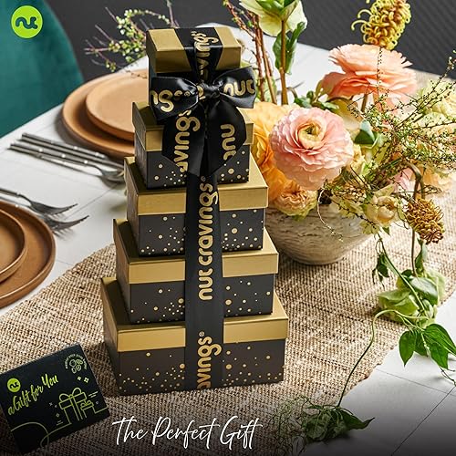 Miniatura 41 de KREMERY - Cesta de regalo de chocolate cremoso Diwali, cesta de regalo de pretzels y palomitas de maíz con caramelo, en bandeja de pasto marino +