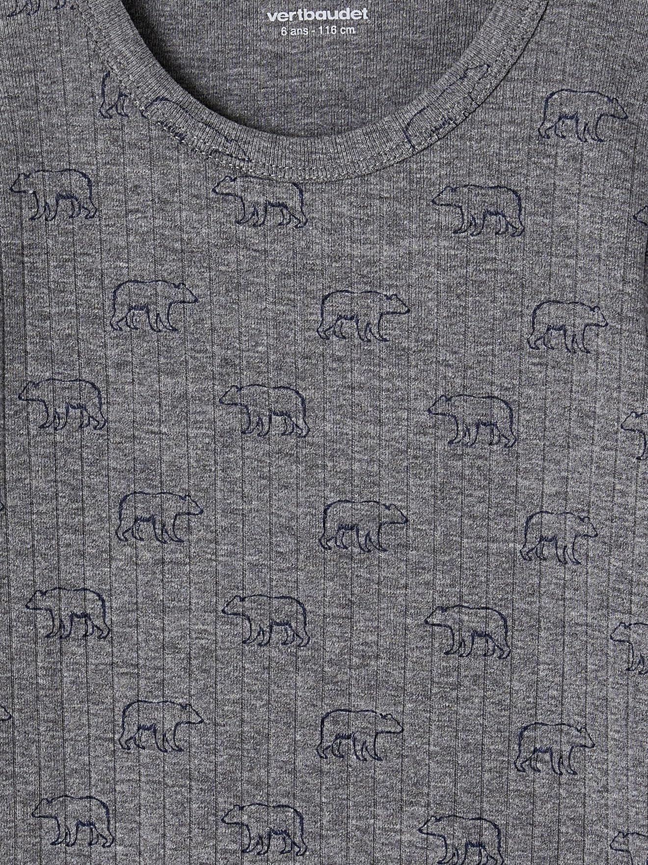 VERTBAUDET Lot de 3 Tee Shirt à Côtes Manches Longues Garçon