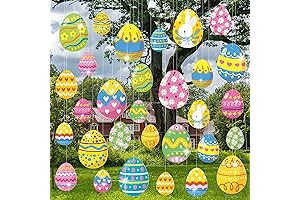 Marsui 30Pcs Easter Egg Outdoor Ornaments