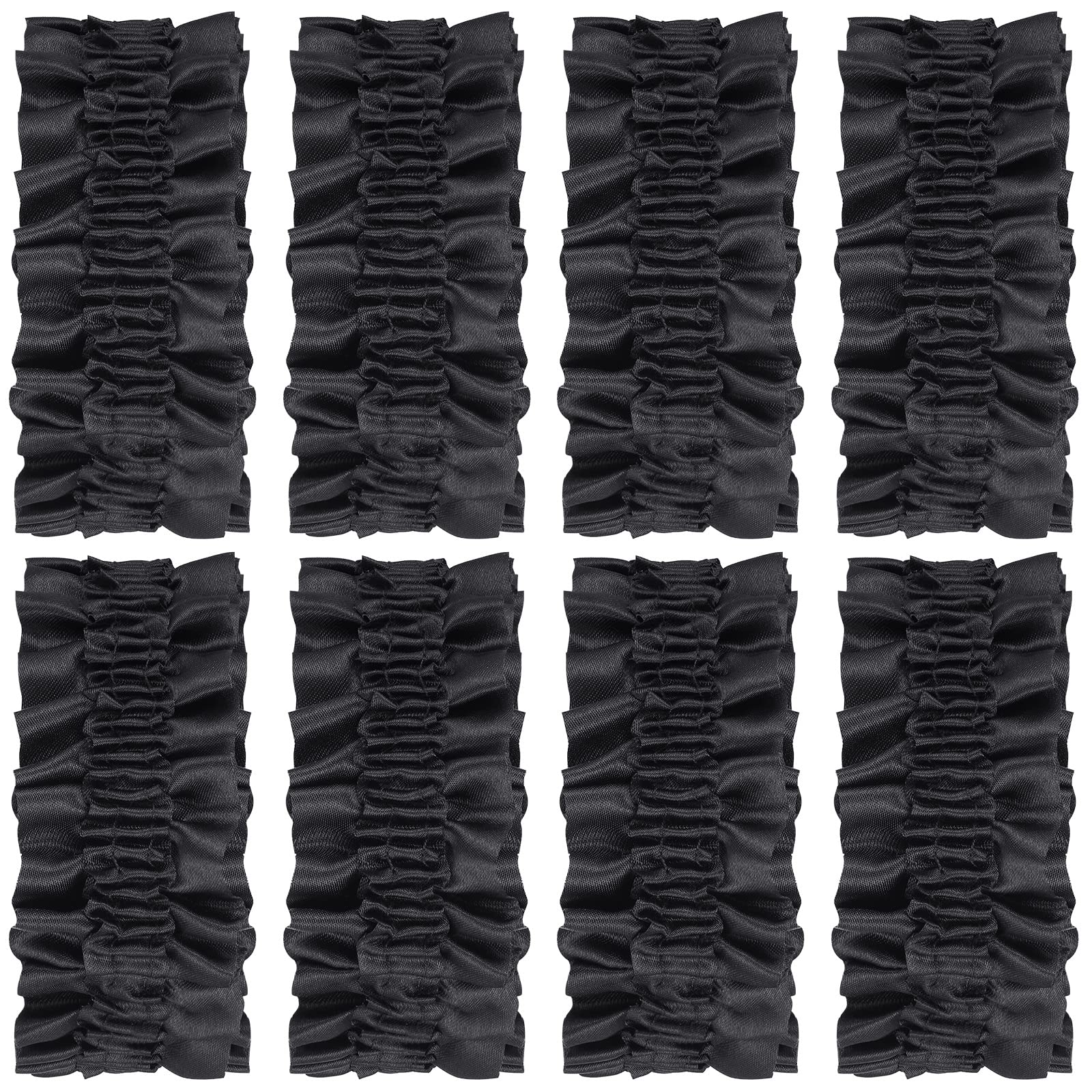 Newcotte 8 Pcs 20s Armband Garter for Men Roaring Arm Shirt Sleeve Garter Belt Costume for Halloween Party(Black)