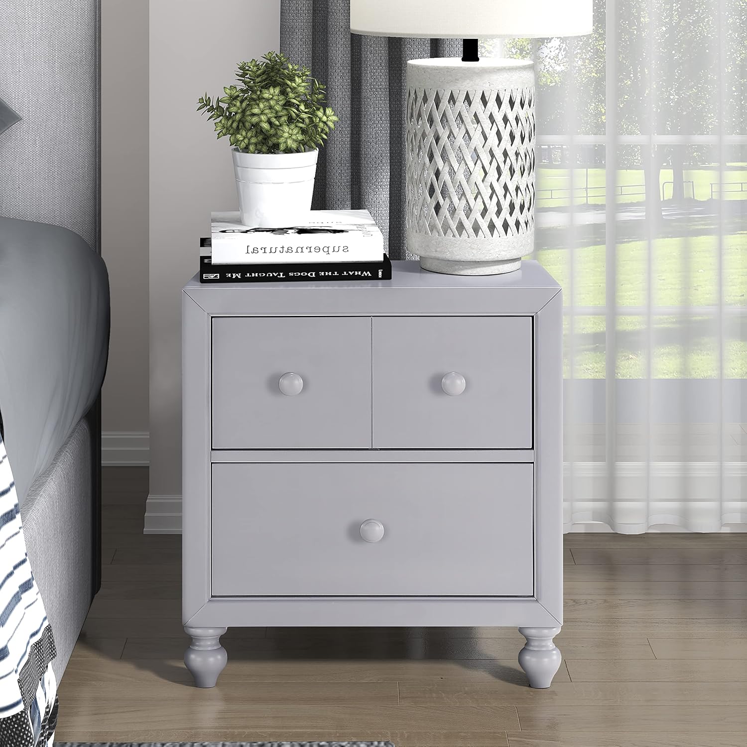 Lexicon Marston 2-Drawer Nightstand, Gray
