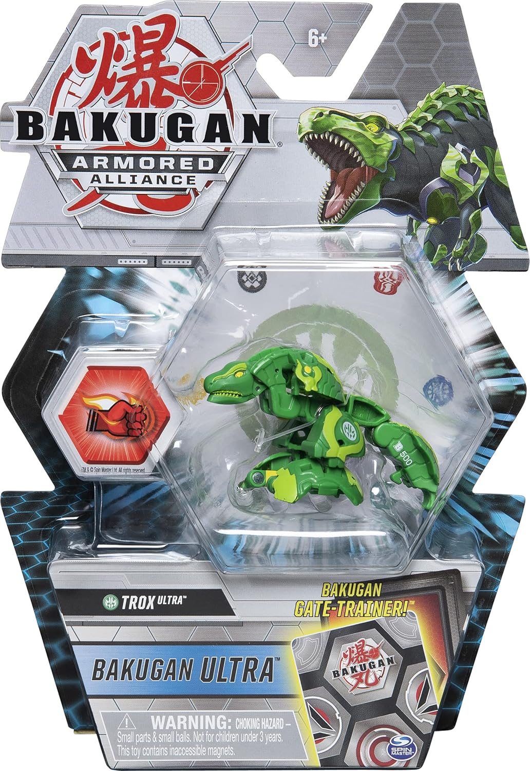 Bakugan Ultra, Trox, 3-inch Tall Armored Alliance Collectible Action Figure and Trading Card