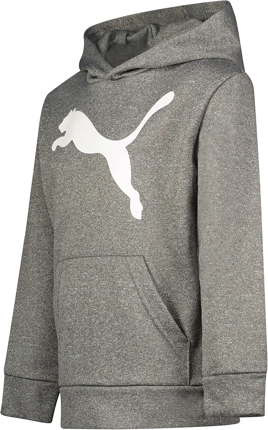 PUMA Boys' Logo Pullover Hoodie, Fleece Sweatshirt, Large Front Pocket - Image 3