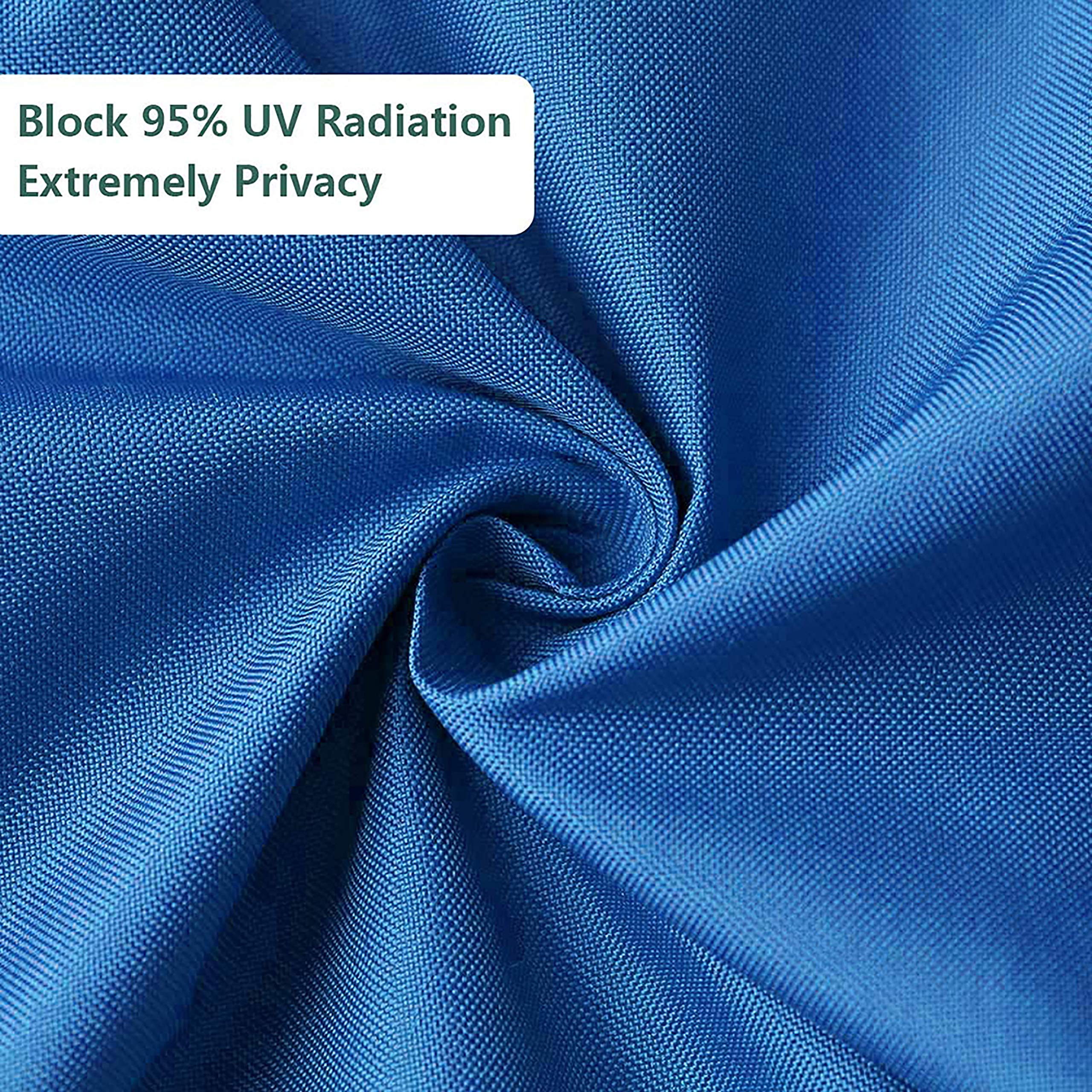 Telo frangivento per balconi Rete Ombreggiante Frangivento, 160/㎡, Resistente a Los rayos UV, per Ringhiera Protezione Balcone - Blu 0.5x5.5m