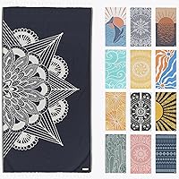 Vista 37 de FESHKA Toalla de Playa Turca Sin Arena (37 x 67 pulgadas) Toalla de Baño de Secado Rápido, Manta de Playa de Gran Tamaño, Ligera para Viajes - Hecha