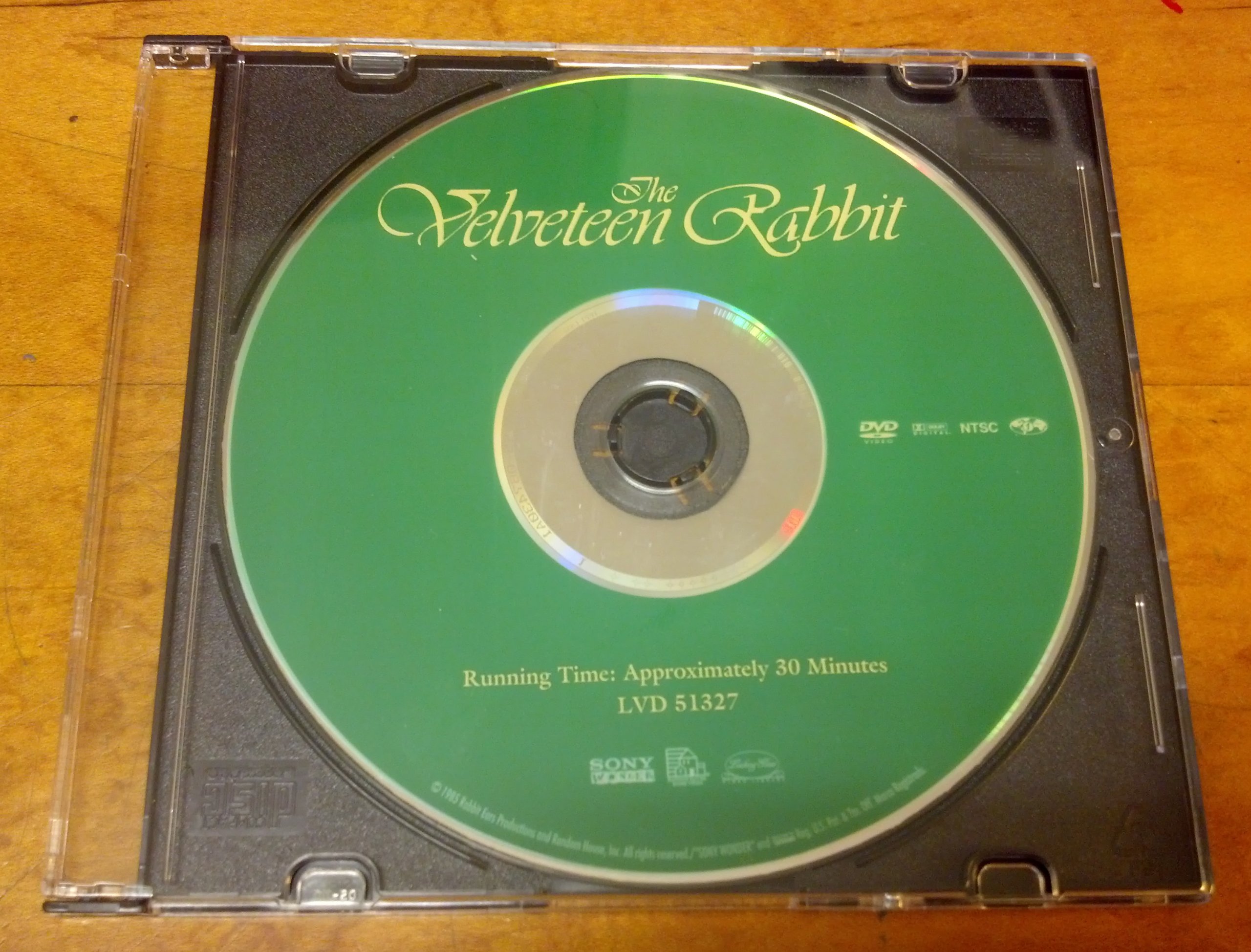 Velveteen Rabbit DVD película clásica infantil importada de USA para reproductor de salón