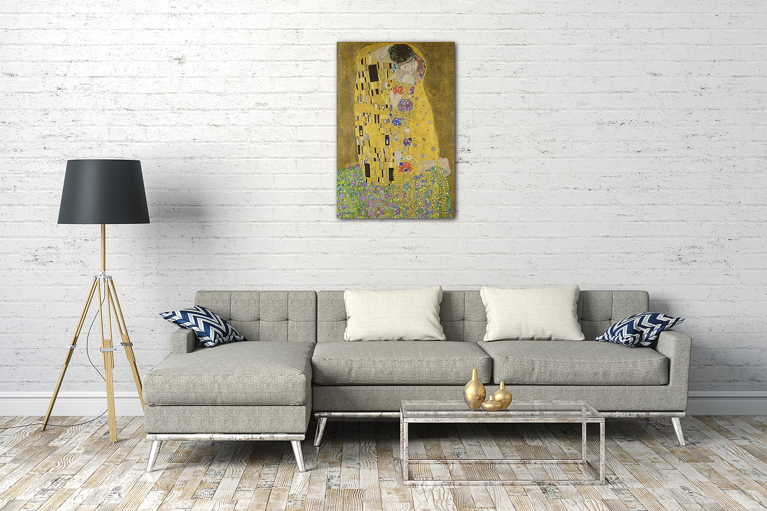 Printed Paintings Impression sur Toile Gustav Klimt - Le Baiser (1907-1908)