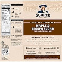 Vista 2 de Quaker Avena instantánea, arce y azúcar morena, paquetes individuales, 1.51 onzas (paquete de 48)