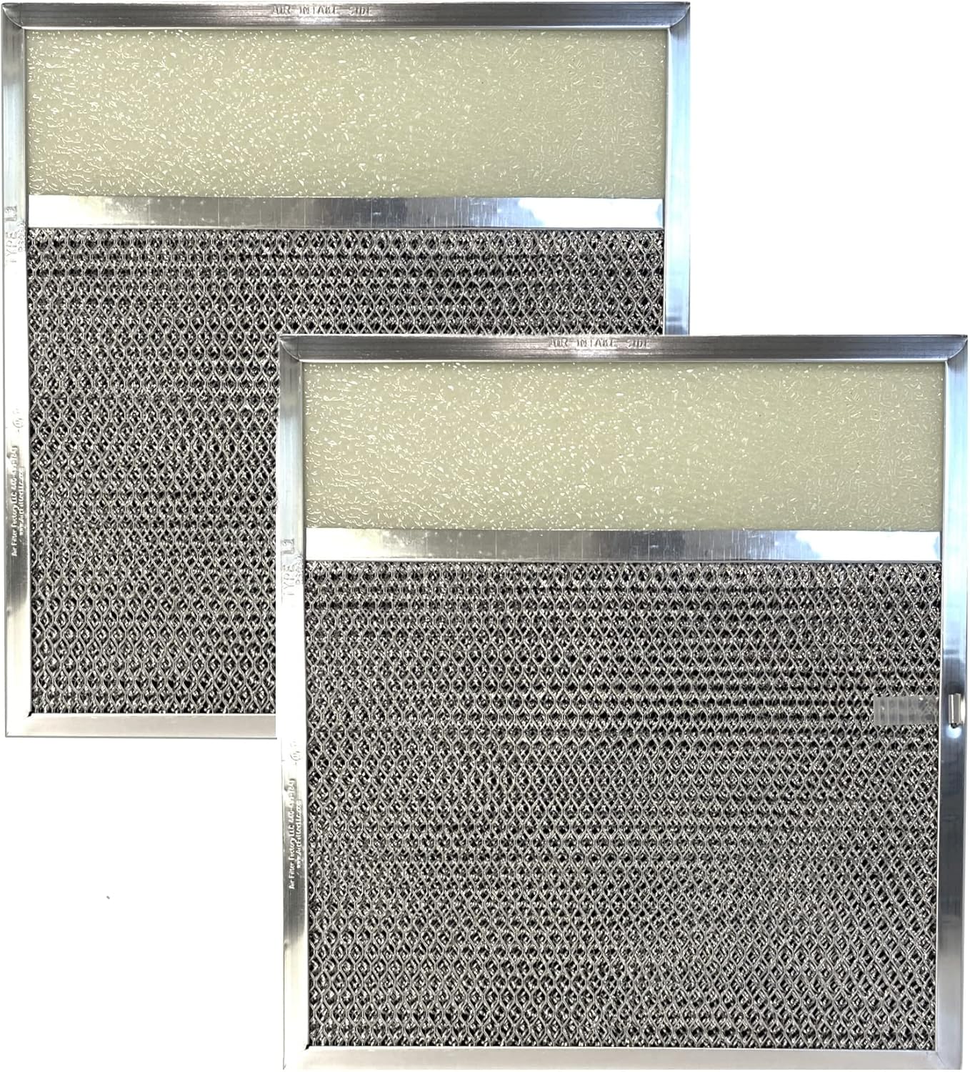 Air Filter Factory 11-1/2 x 11-3/4 x 3/8 Inches Range Hood Charcoal Carbon Aluminum Mesh Combo Vent Lens Filter 2-Pack