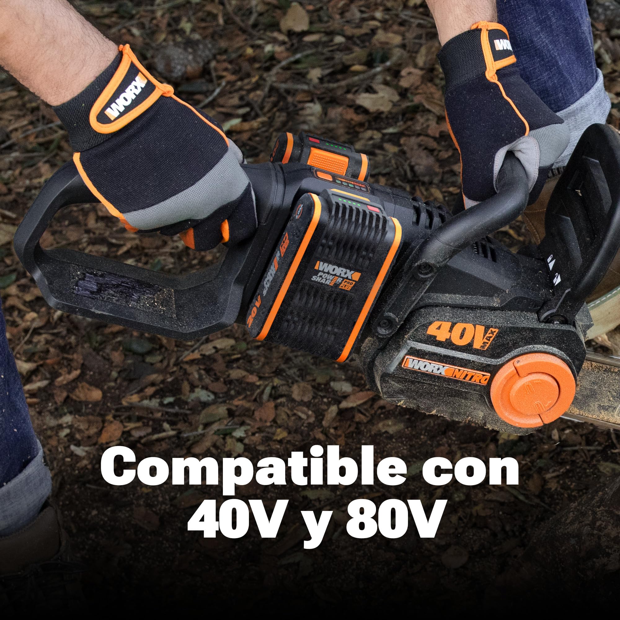 WORX WA3646 Powershare Pro Plus 20V 4Ah, batería de Ciclo Largo, con tecnología de Alto Rendimiento, indicador Integrado, Compacto y Ligero, Compatible con Todas Las Herramientas WORX