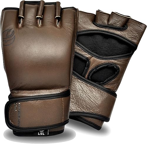 Miniatura 2 de Ultimate - Windsor Series - Guantes de cuero genuino vintage para artes marciales mixtas, boxeo, artes marciales mixtas, entrenamiento y lucha