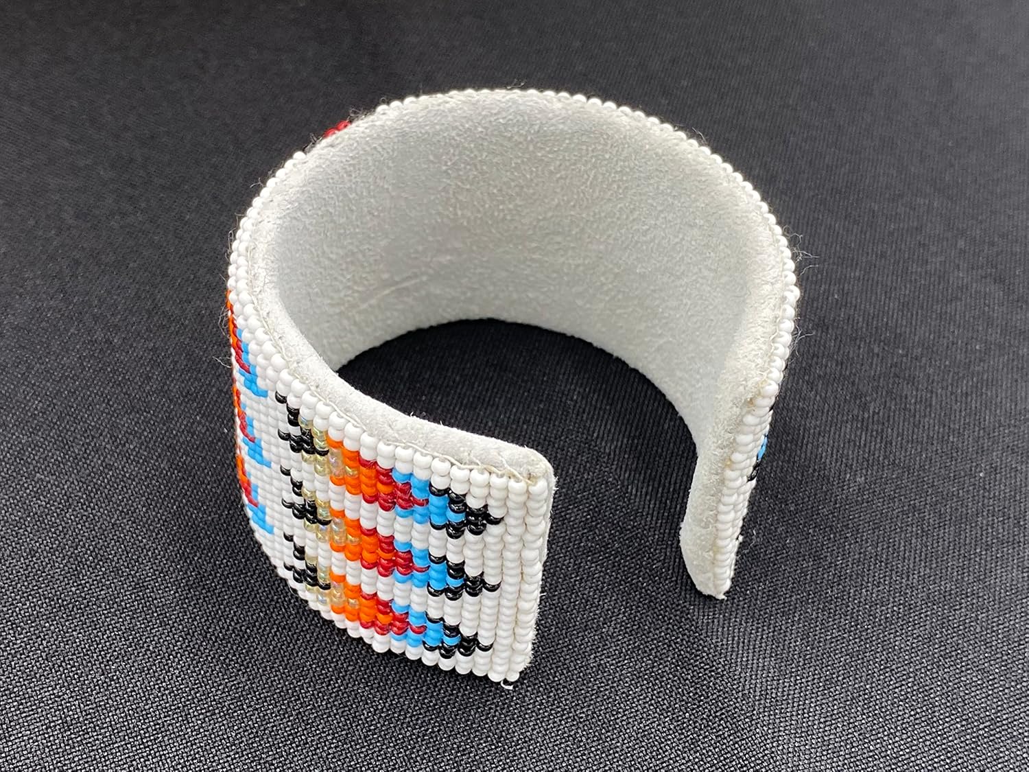 Handmade Beaded Jewelry Set White Red Necklace Earrings Bracelet (Red Bear Paw) - Image 6