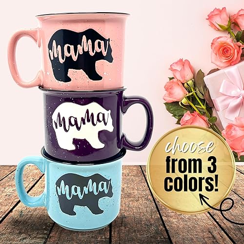 Vista 23 de Mama Bear & Papa Bear 15 oz Coffee Mug Set - Cute Coffee Cup Gift Set for Men and Women - Unique Fun Gifts for Couples, Parents, Grandparents for