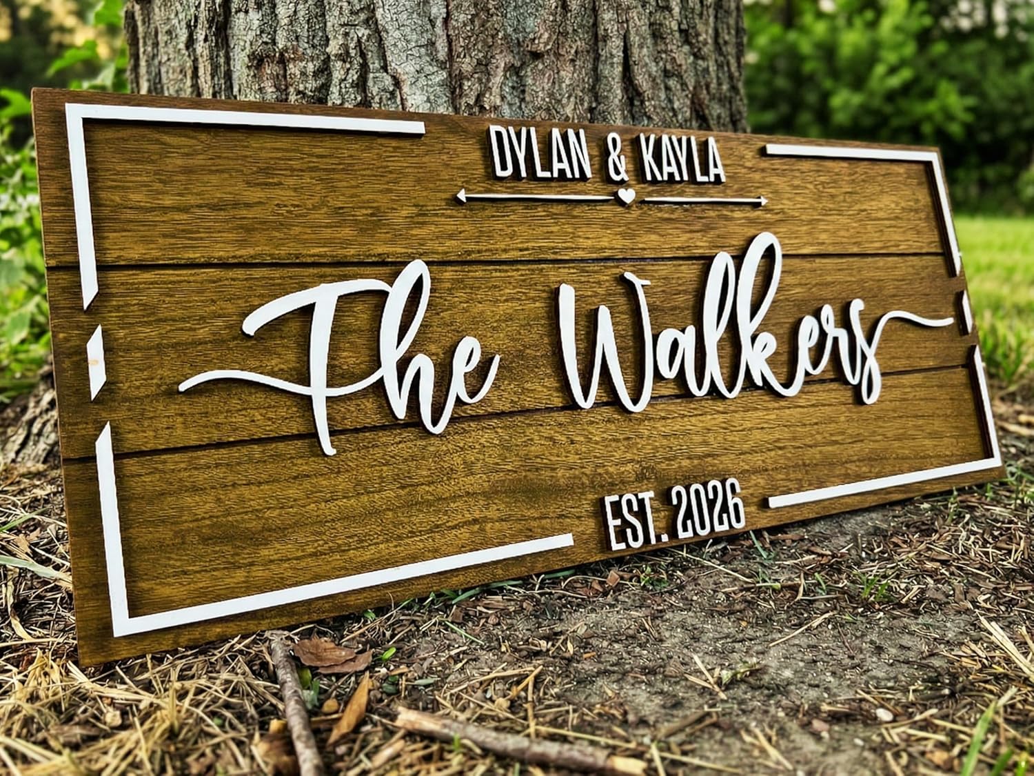 Personalized Wedding Gift,Bridal Shower Gift,Last Name Established Sign,Mr And Mrs Sign,Wood Wedding Sign,Name Heart Sign,Couples Gift,Personalized Family Last Name Signs For Home