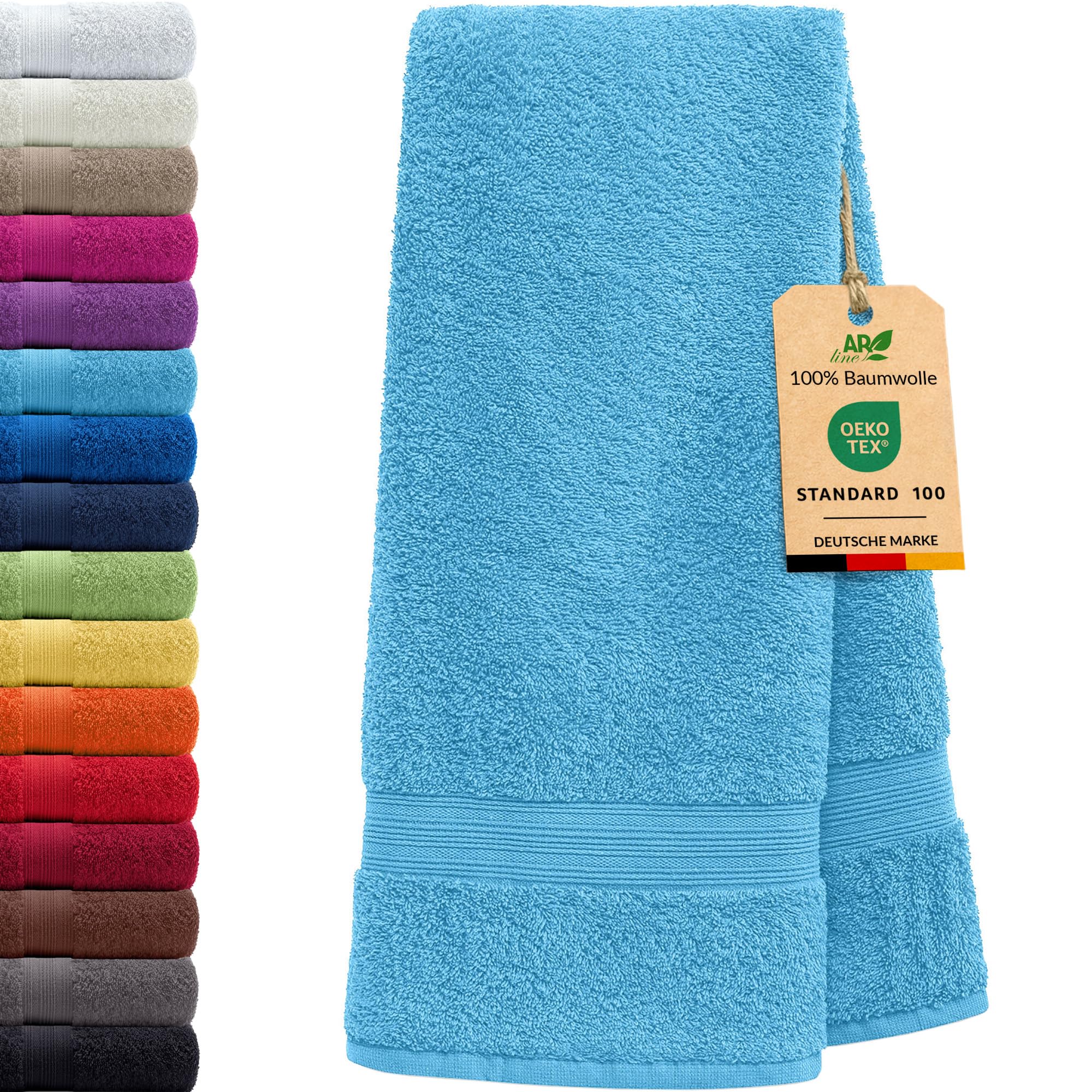 AR Line Arizona Saunatuch 100x200 cm XXL – 100% Baumwolle, 500 g/m² Frottier, extra groß, weich & saugstark, für Sauna, Strand & Wellness, in Farbe: Türkis