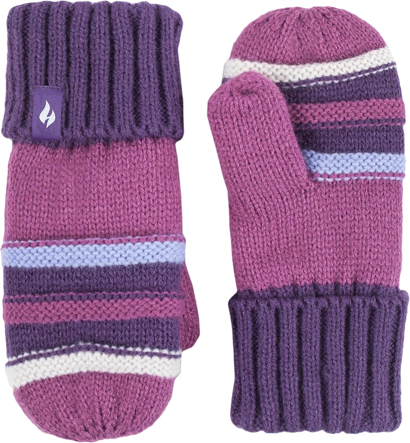 HEAT HOLDERS - Girls Cozy Winter Warm Beanie Hat and Mittens Set