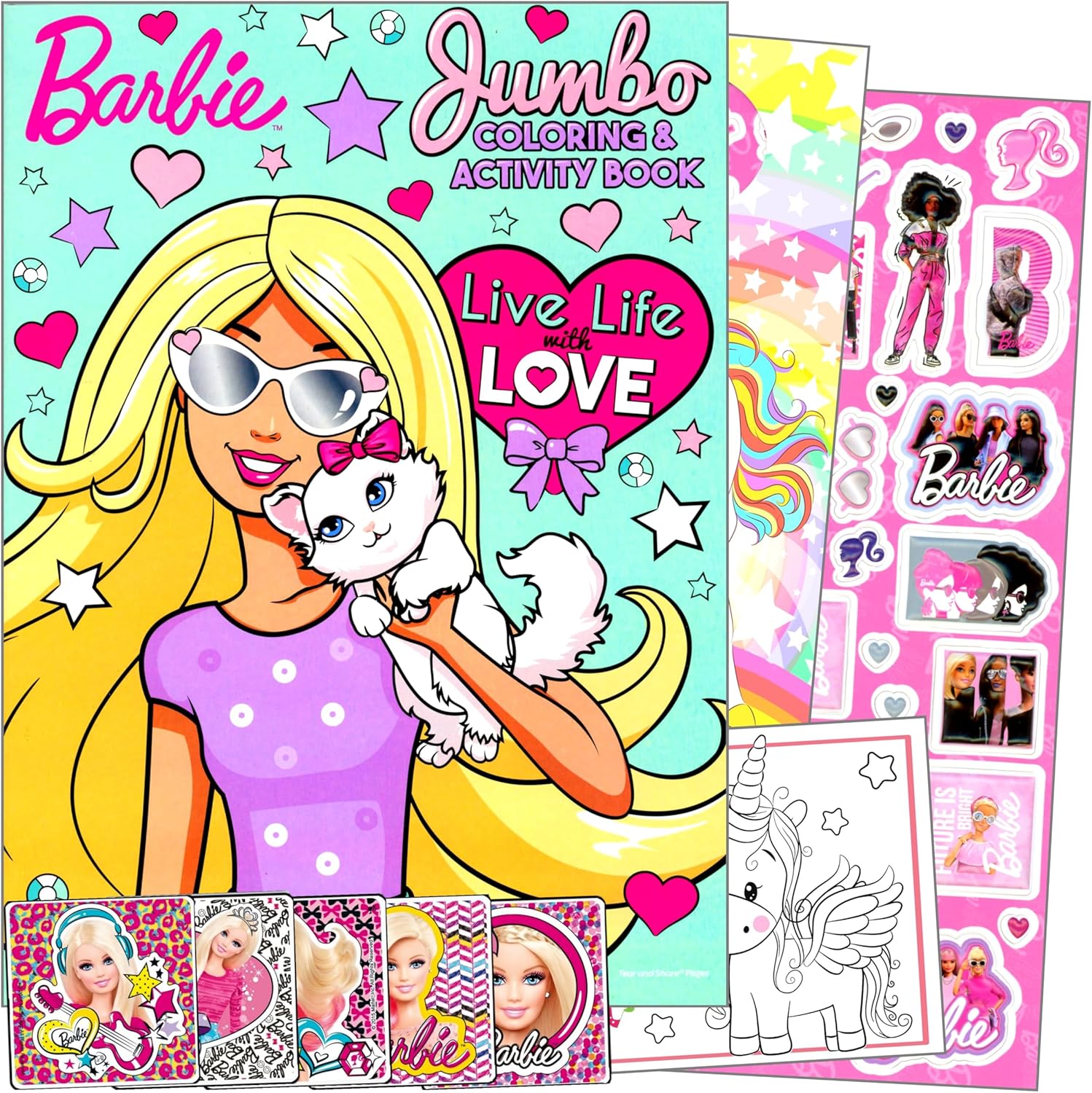 Amazon.com: Barbie Coloring Book Stickers Set Bundle Includes Barbie ...