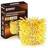 Gesto 20 Meter Led Serial String Lights – Waterproof Copper Wire Golden Lights for Home Decoration | Yellow Light for Diwali Decoration,Lights for Balcony Outdoor,Christmas – (Warm White | Pack of 1) Golden White