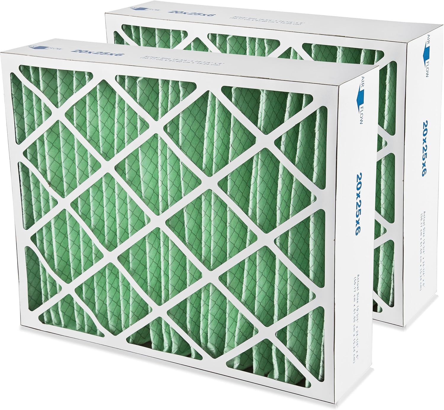 Filters Fast Compatible Replacement for Aprilaire SpaceGard 2200 2250 20x25x6 Air Filter MERV 11 Pleated AC Furnace, Actual Size: 19 3/4 x 24 1/4 x 6 3/8, 2-Pack